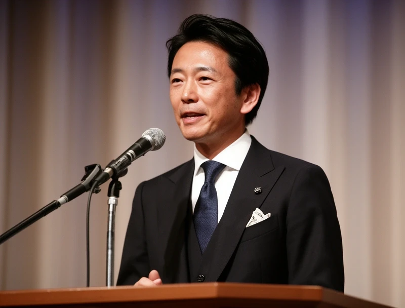 ステージでのスピーチ練習